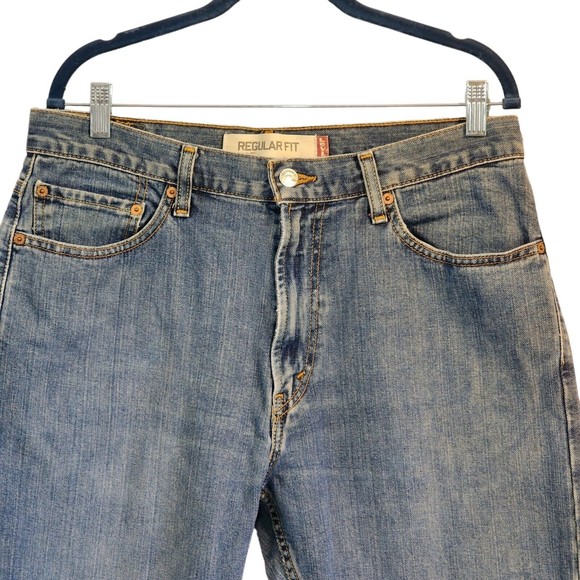 Levi 505 Men’s Size 32x28 Jeans Classic Original Fit Straight Leg Medium Wash - Picture 3 of 11